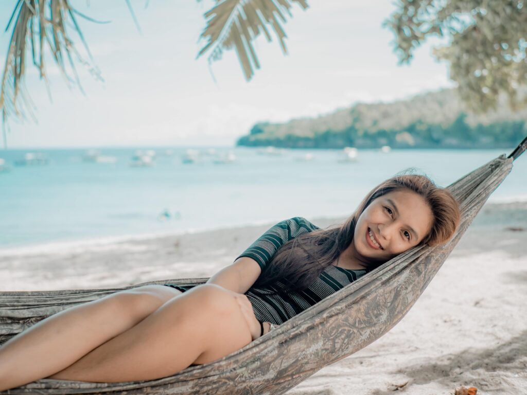 Girl On The Beach In Cebu