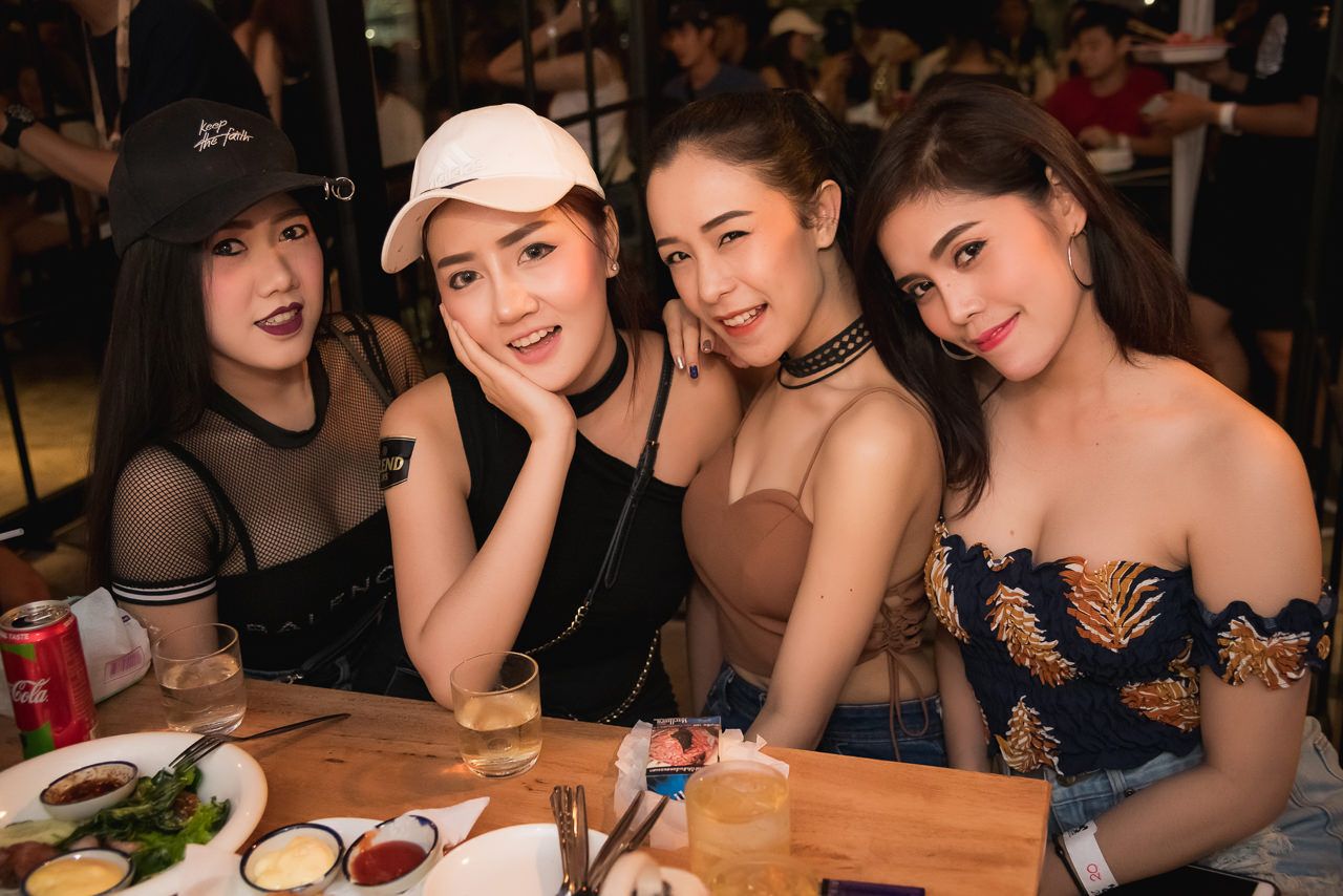 Group of bar girls from Bangkok