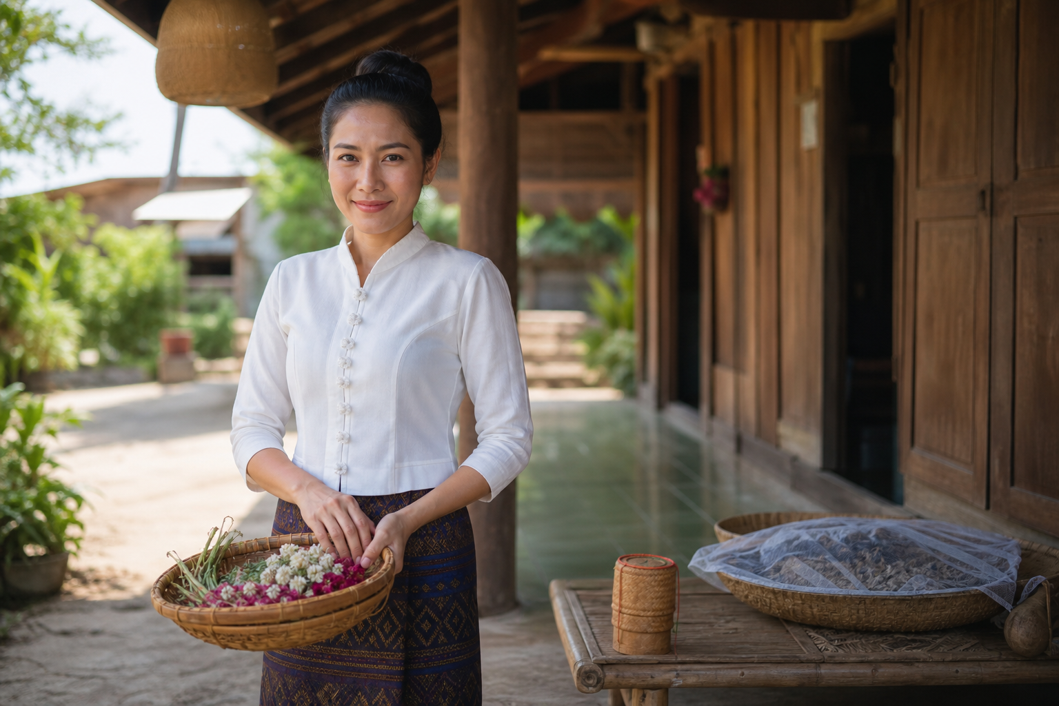 She Is A Traditional Thai Woman