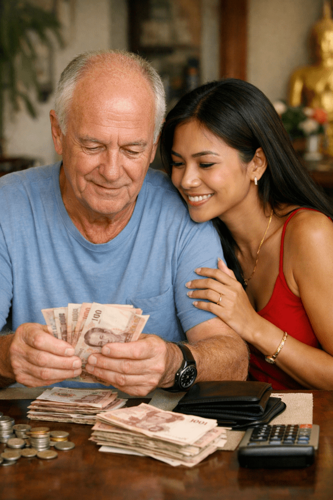 Dealing With Money With Thai Bar girl