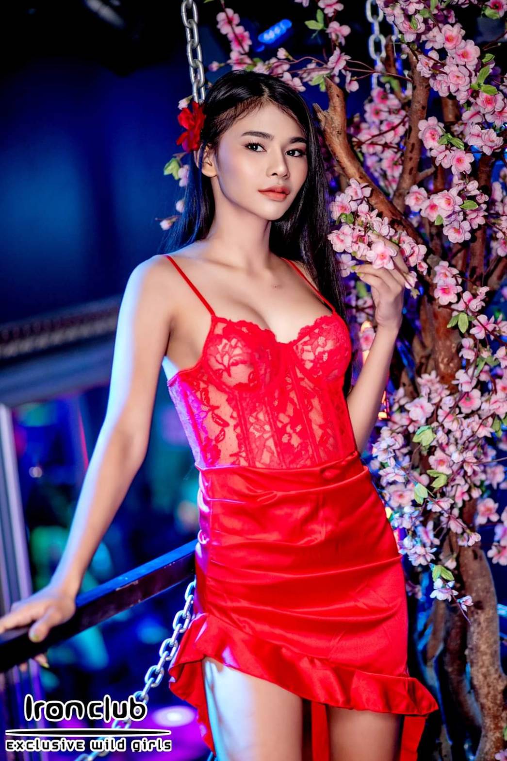 Sexy Thai Wearing Red Dress