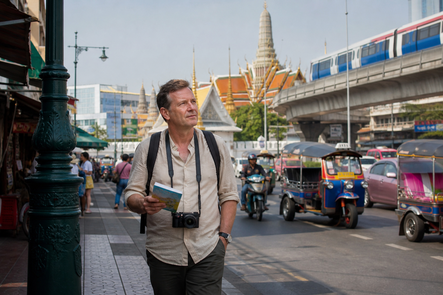 Exploring Bangkok Alone While Waiting for Her Return