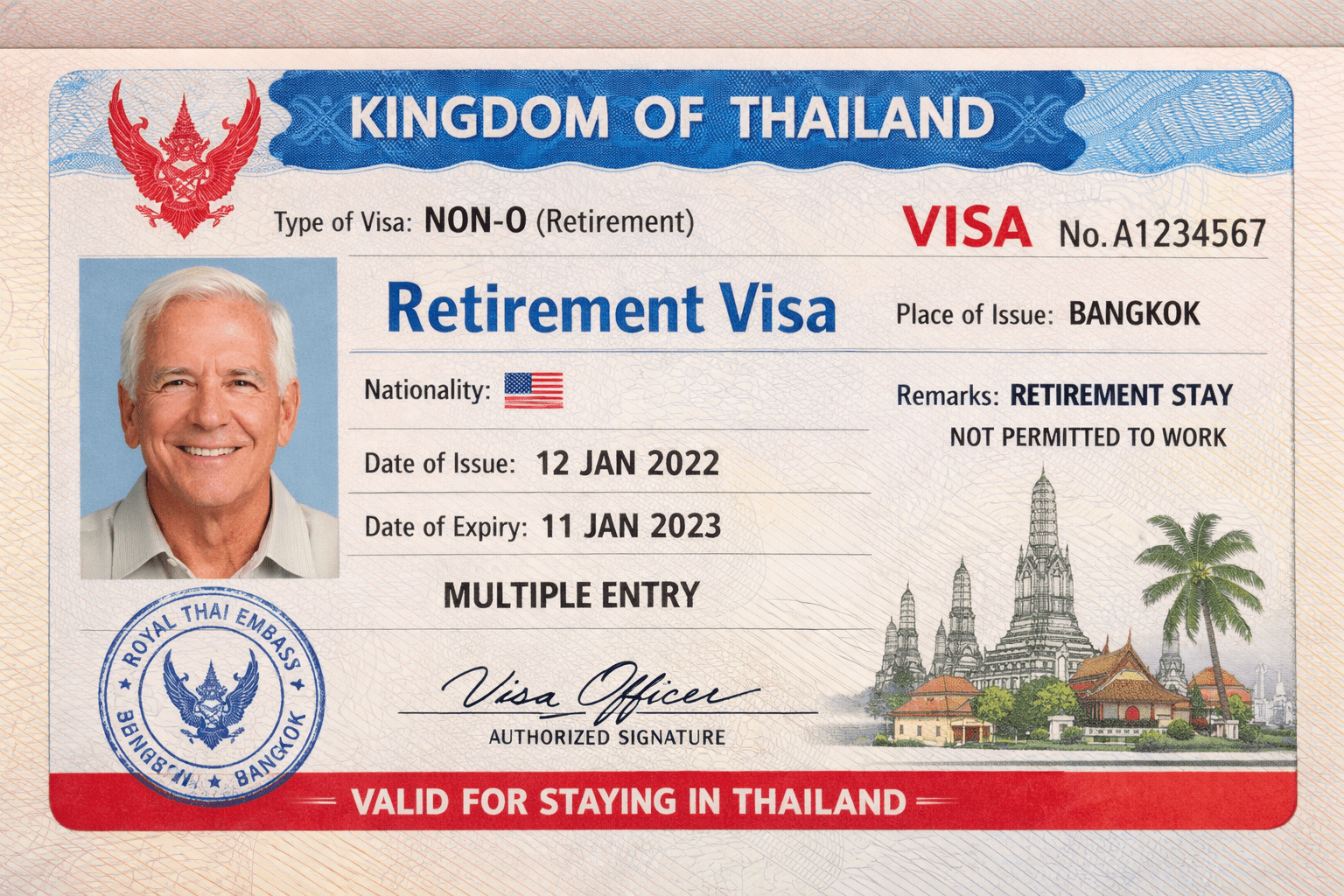 Non-O Retirement Visa