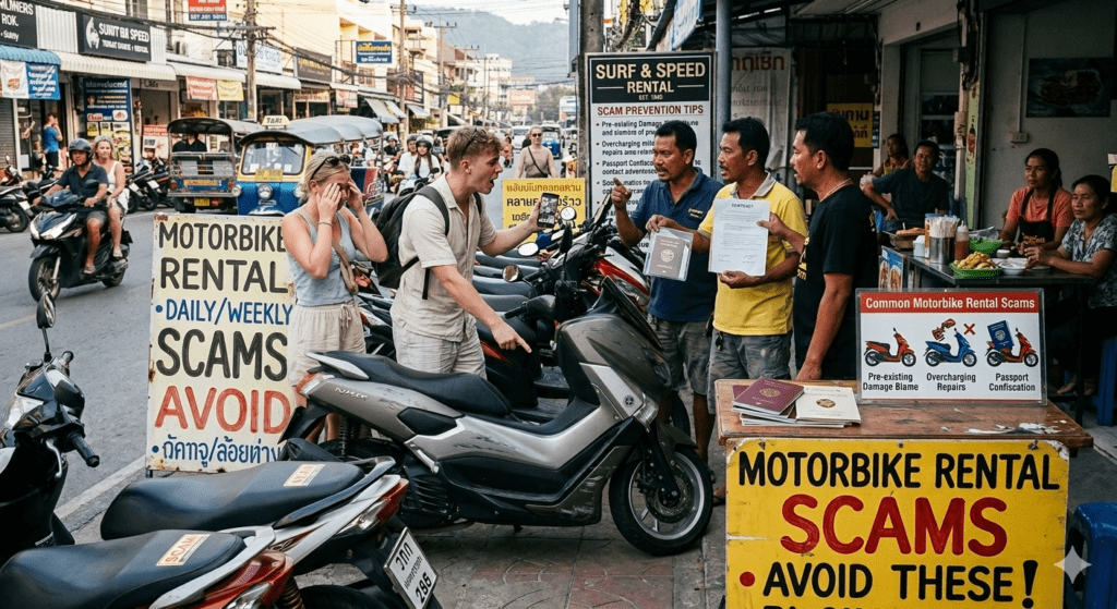 Motor Bike Rental Scam In Thailand