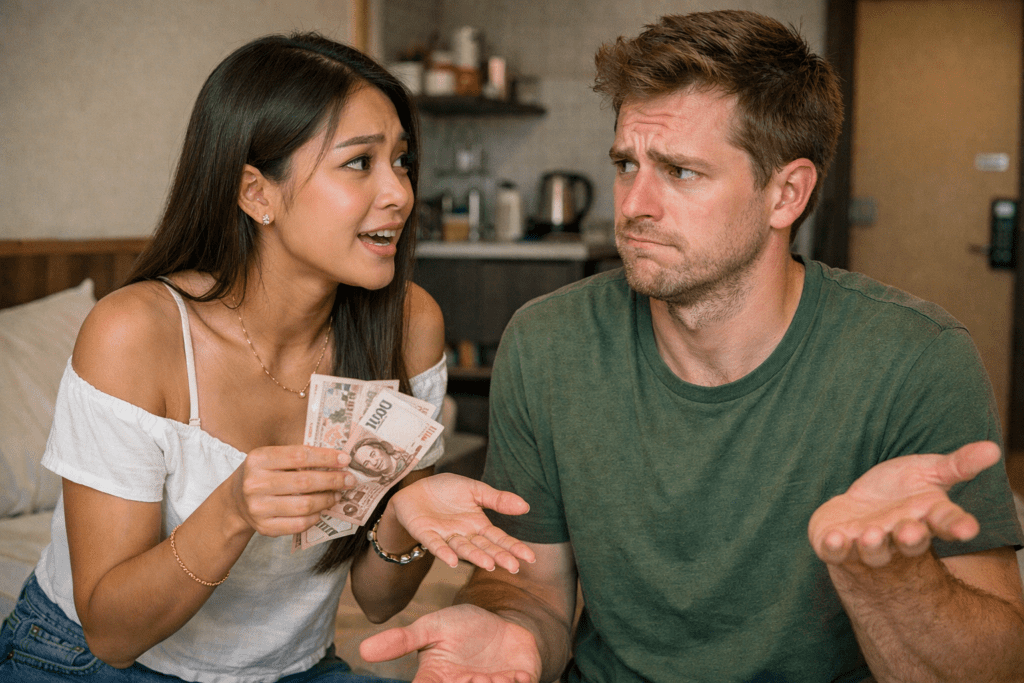 Thai Girl Asking Farang Boyfriend For Money