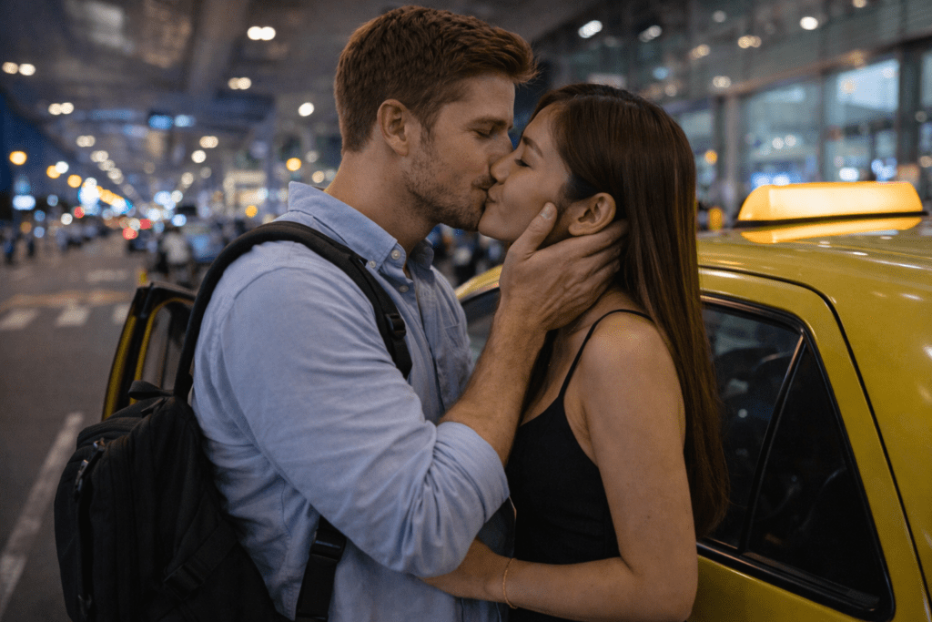 Airport Kiss With A Thai Girl
