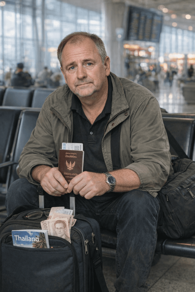 Boarding A Flight To Thailand