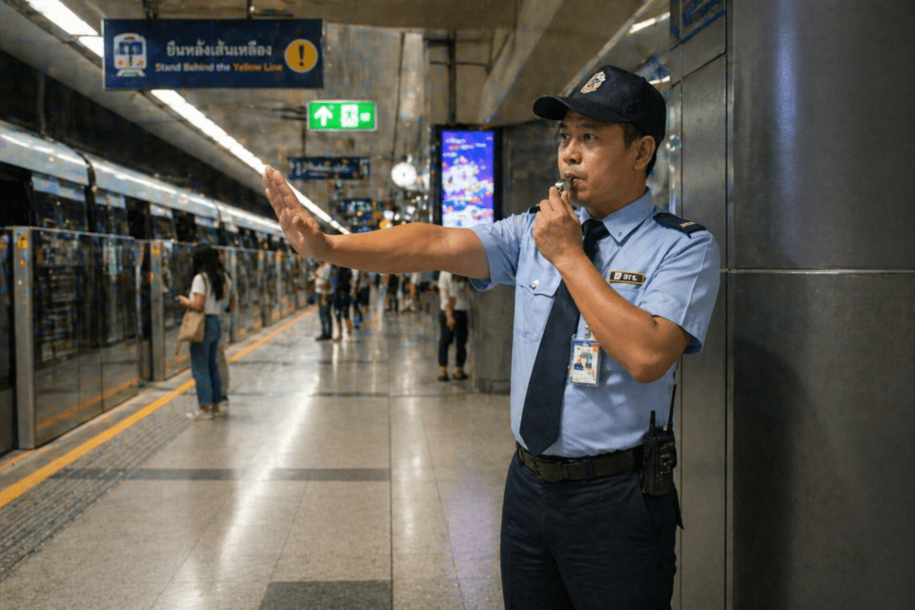 MRT Guards Whistling