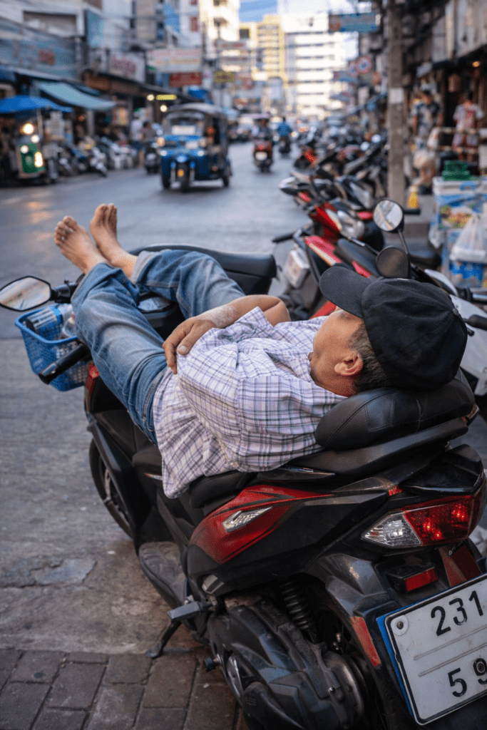 People Sleep Anywhere in Thailand