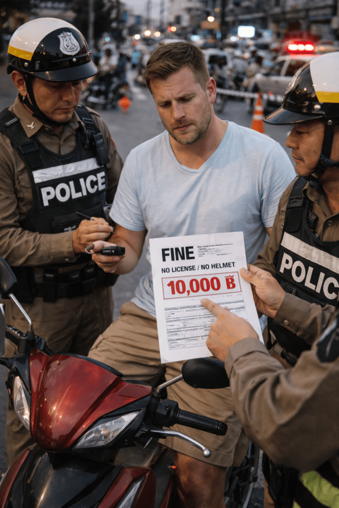 Riding Motorbikes Without a License or Helmet In Thailand