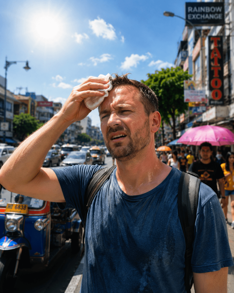 Hot and humid climate in Thailand