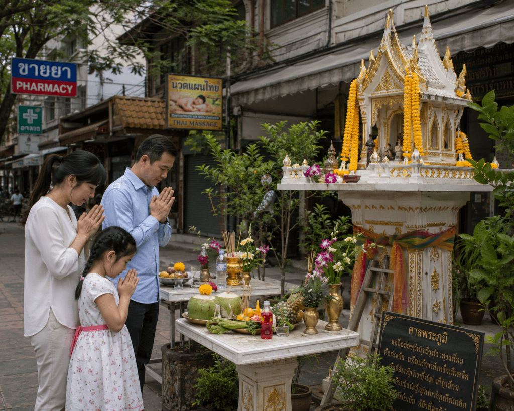 Spirit houses and ghost beliefs in Thailand