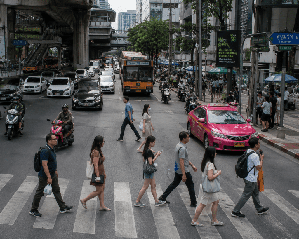 Pedestrians do not have right of way in Thailand