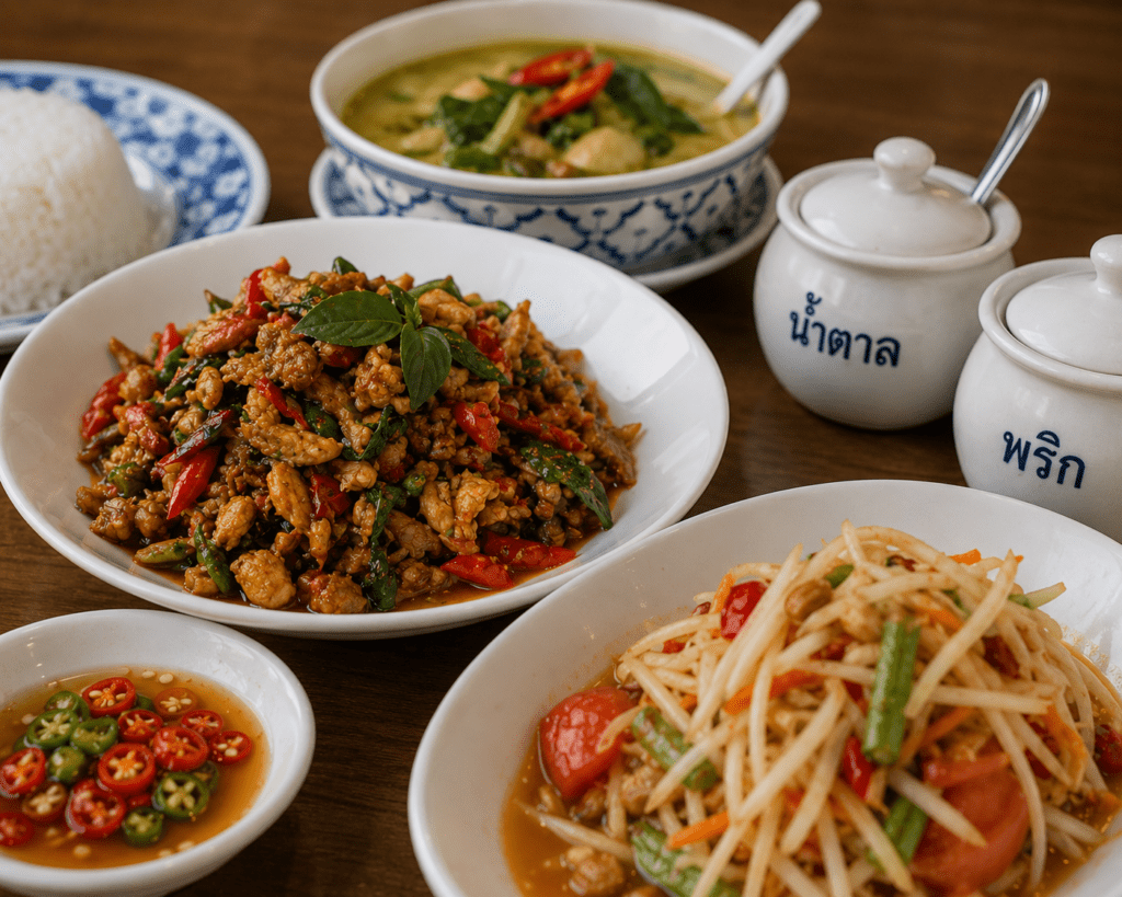 Thai food is often spicy with added sugar and salt