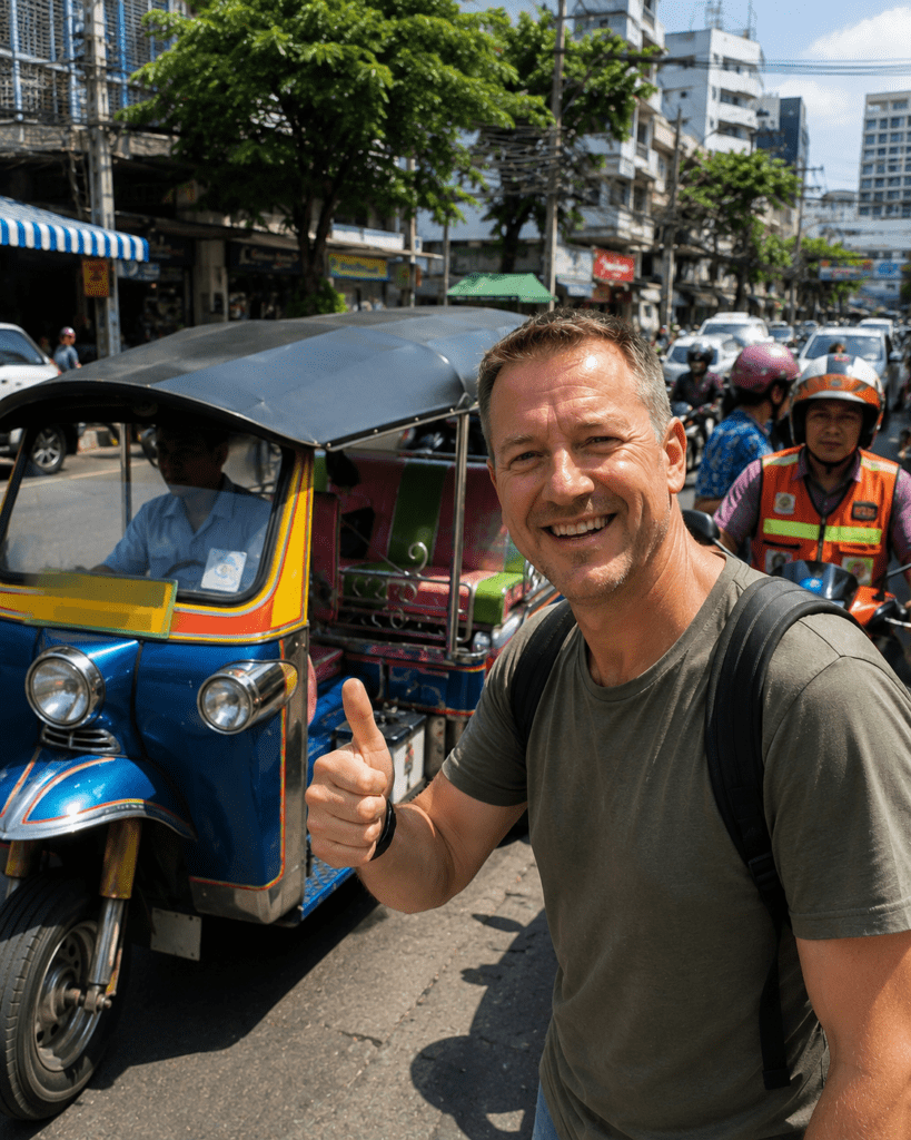 Tuk-tuks and motorcycle taxis in Thailand