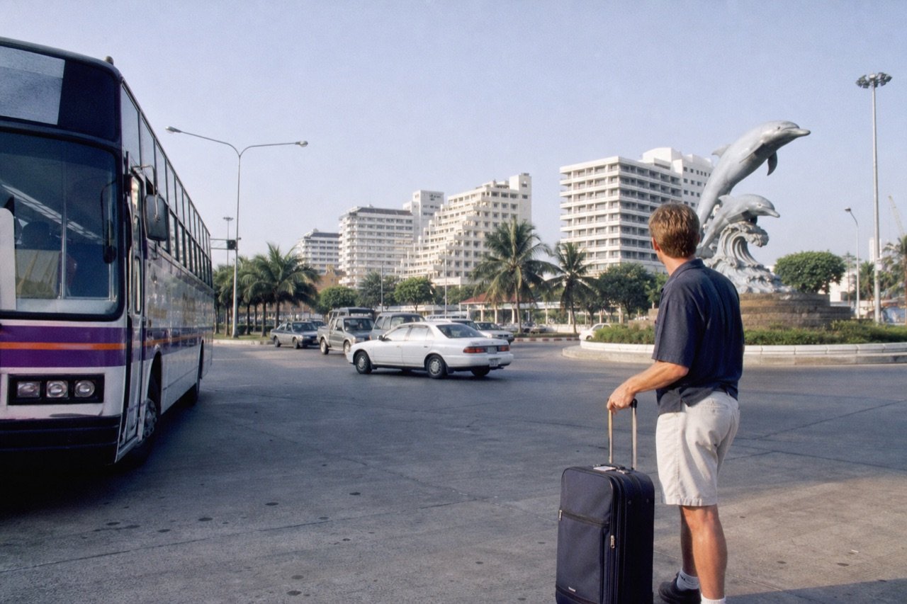 Arriving in Pattaya at Dolphin Roundabout