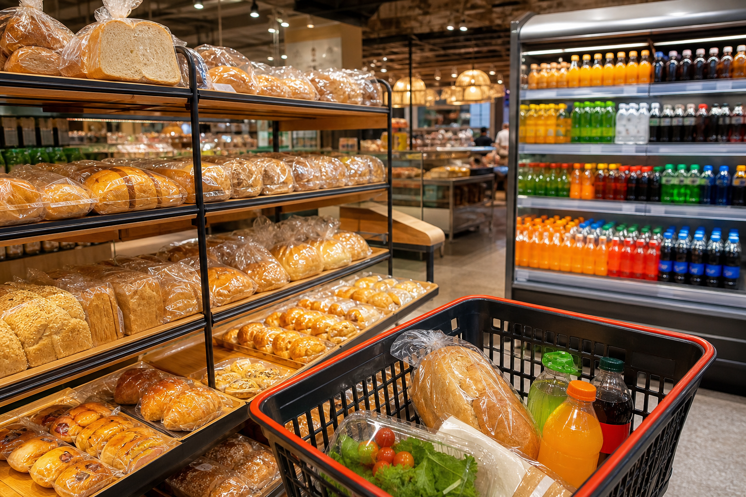 Bakery, Drinks, and Snacks in Thai Supermarkets