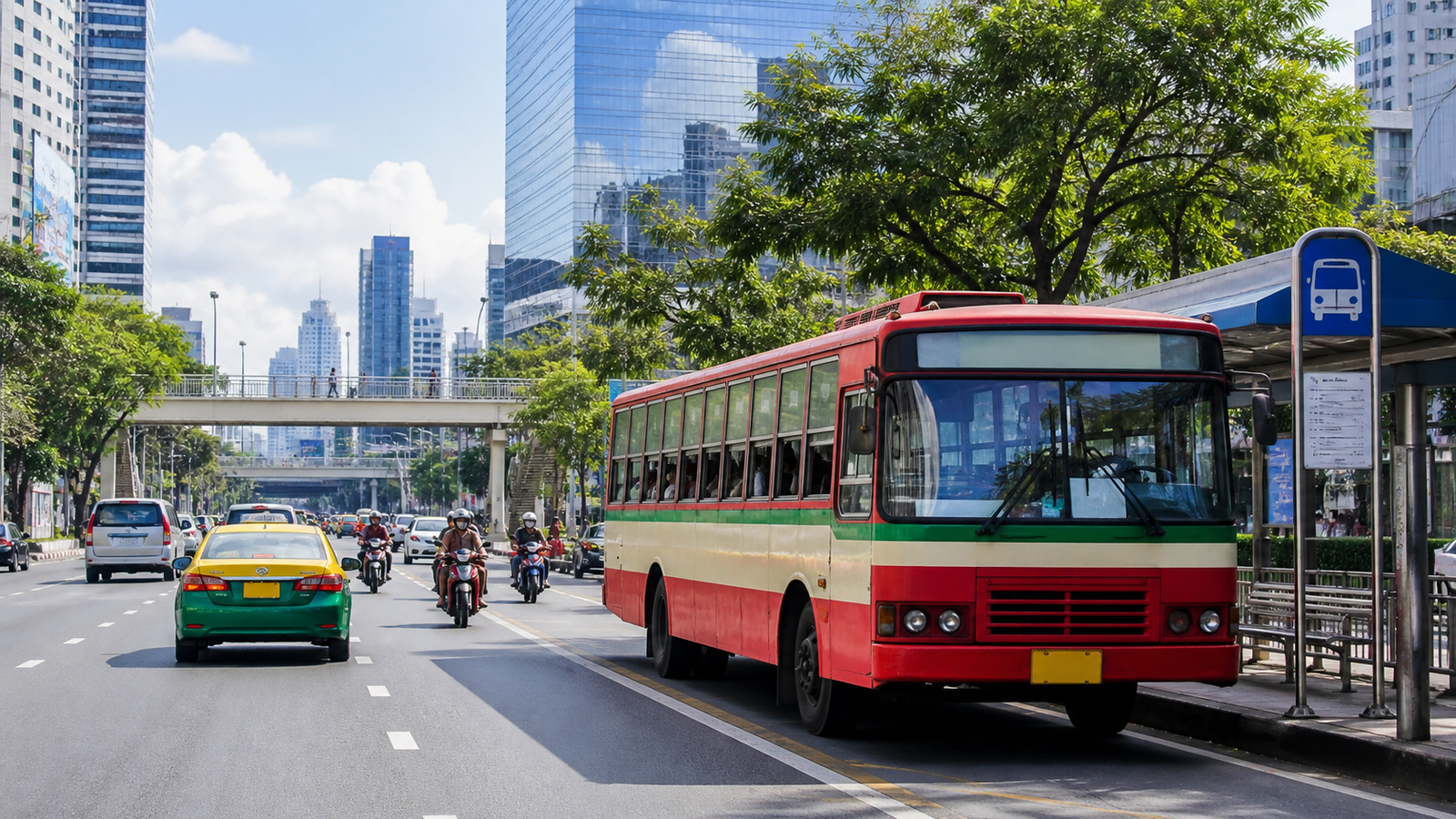 Explore Bangkok by Bus and Order Food Online