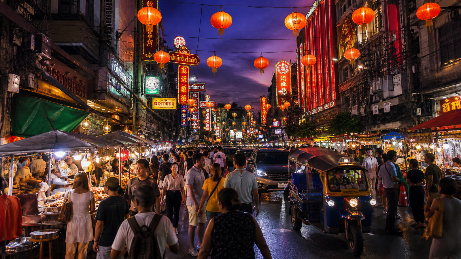Chinatown Yaowarat after Sunset