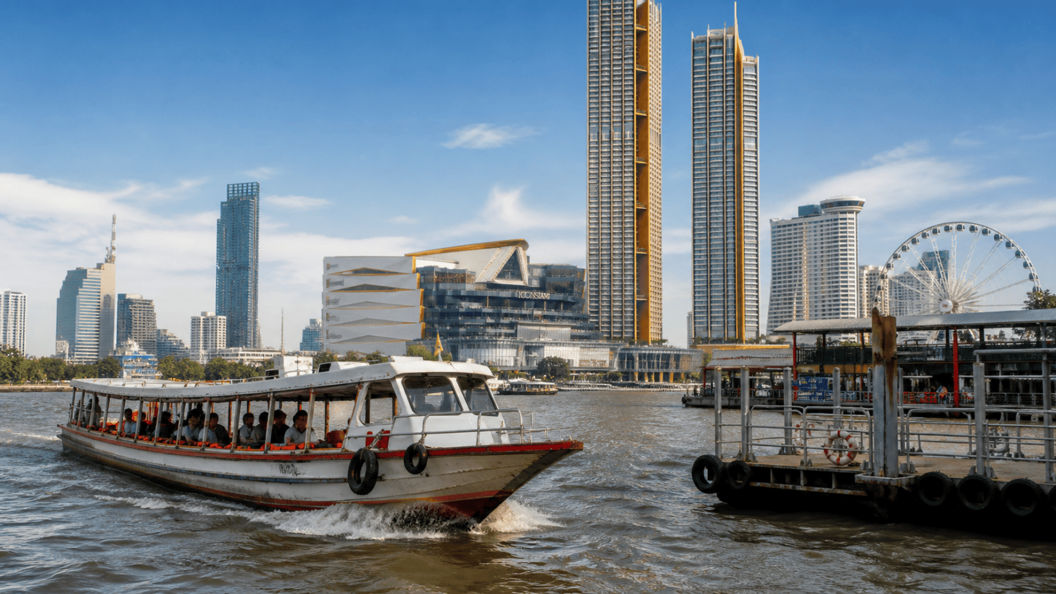 Free Riverside Shuttle Boat, Malls, and Bangkok Art Centre