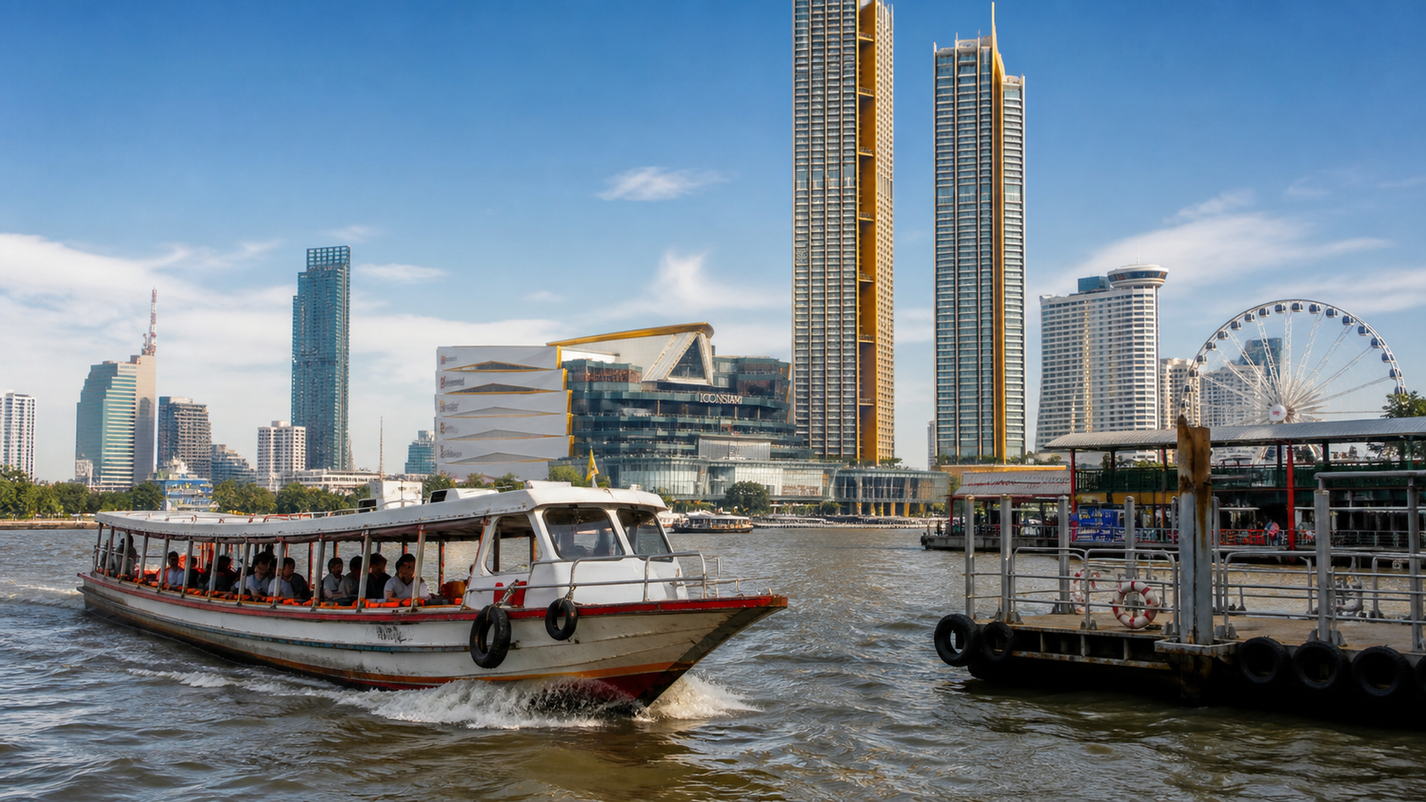 Free Riverside Shuttle Boat, Malls, and Bangkok Art Centre