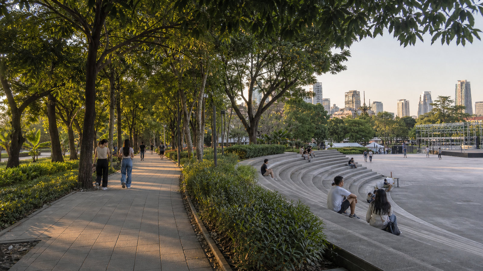Benjakitti Park Seating and Outdoor Events