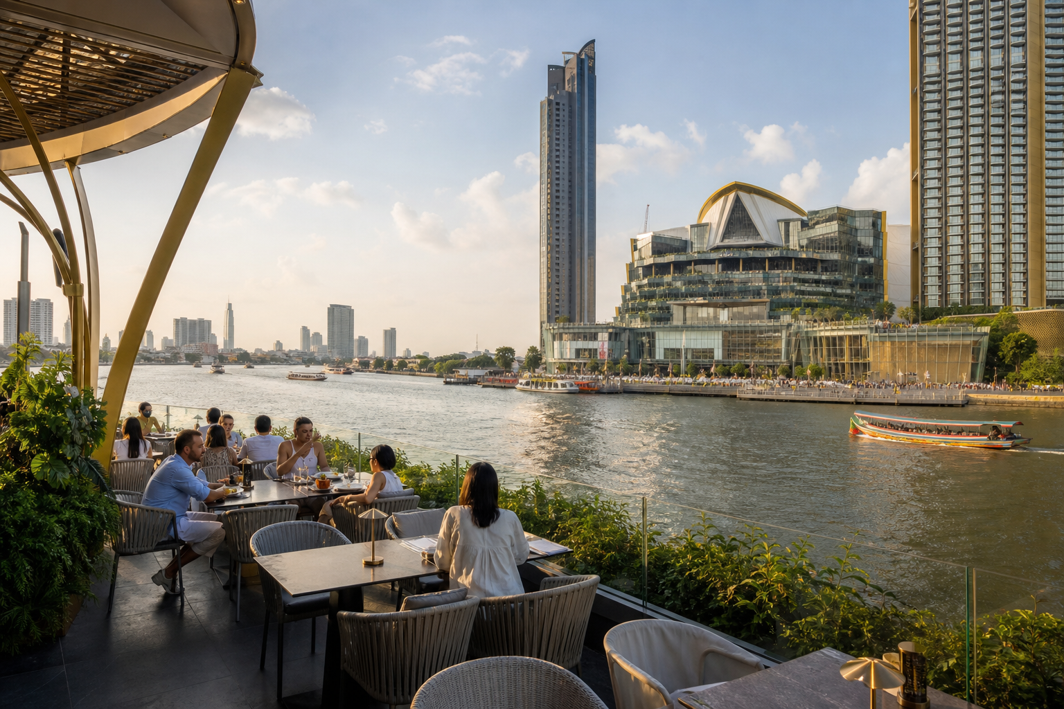 Dining, Coffee, and the River View at ICONSIAM