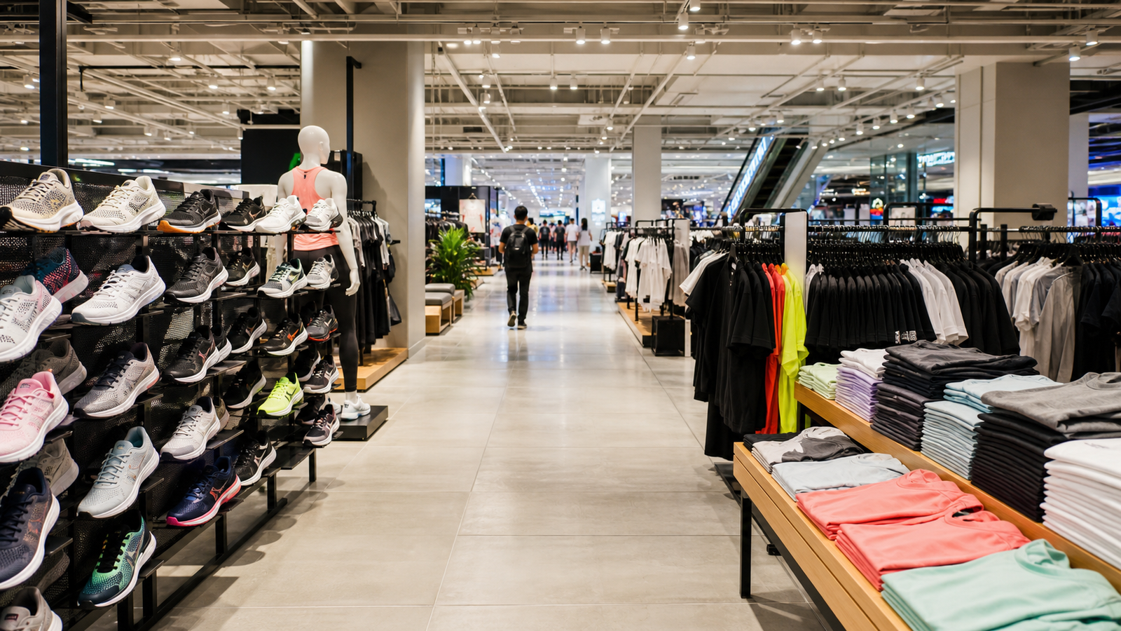 Discounted Shoes and Clothing on the First Two Floors