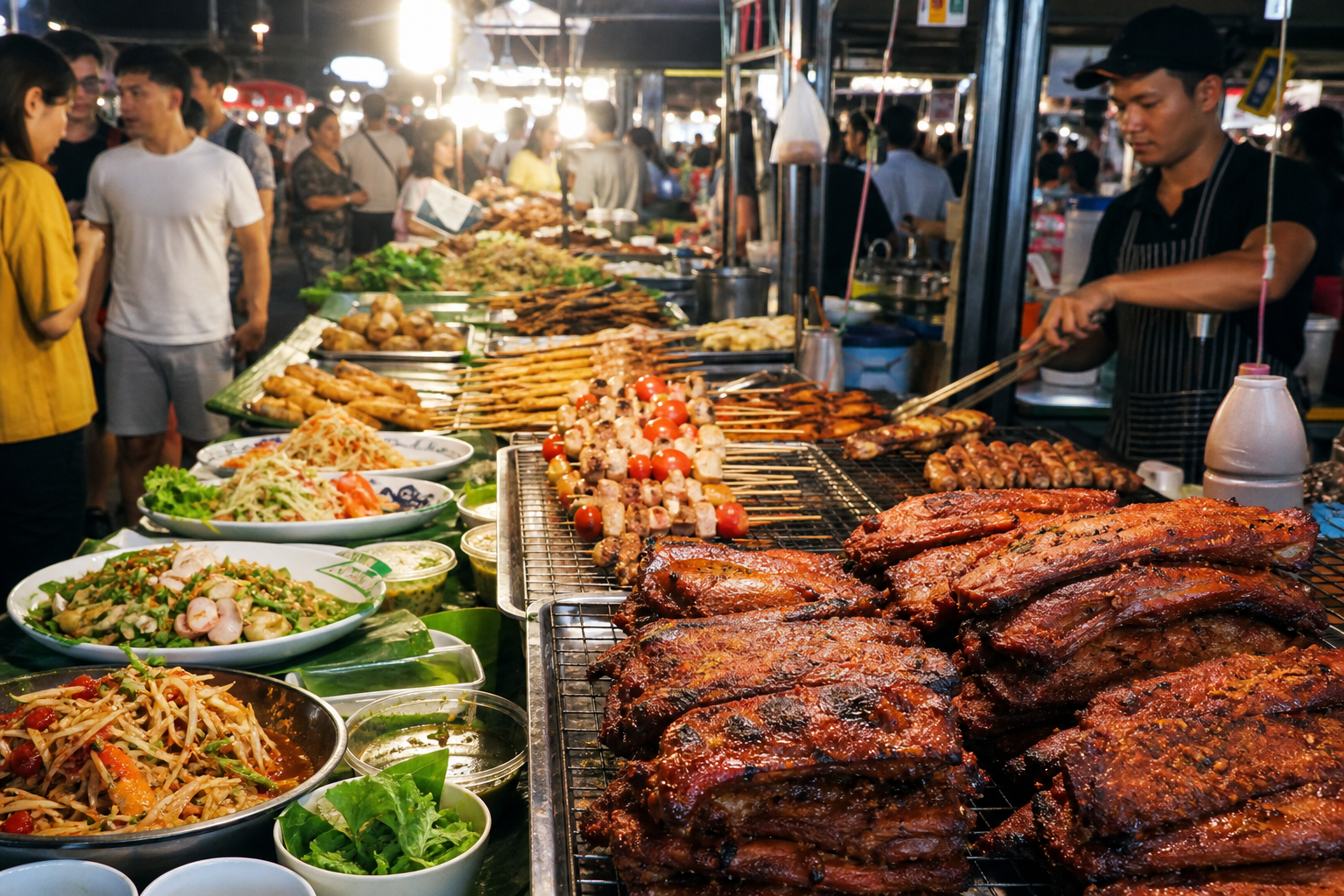 Food stalls at Jodd Fairs Ratchada