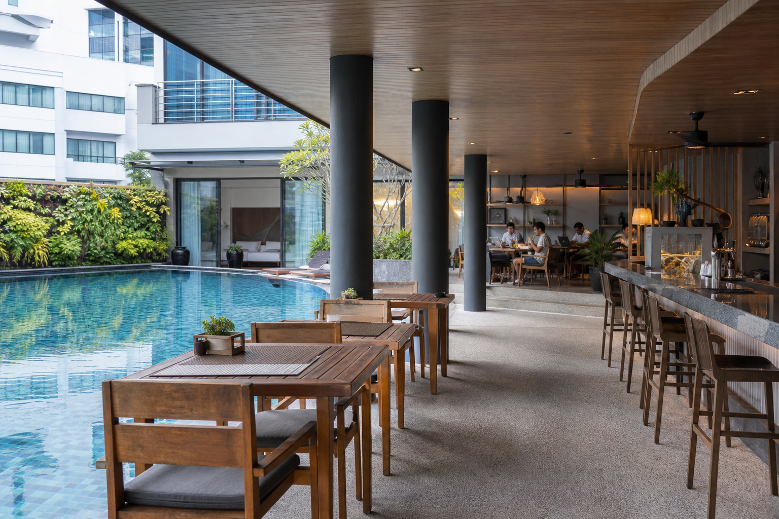 Pool, Breakfast, and Coworking Facilities