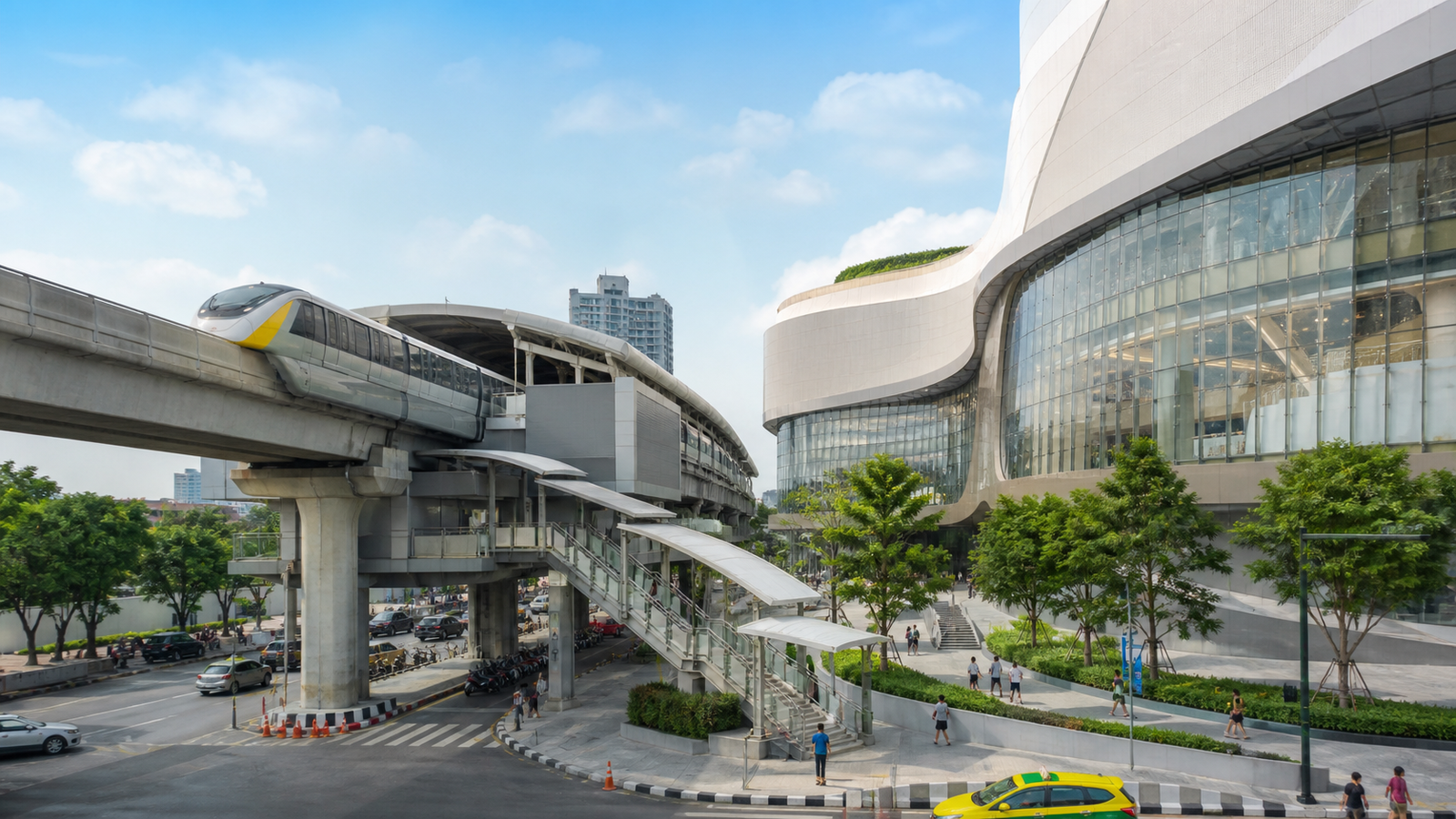 Reaching the Shopping Mall and Train Market