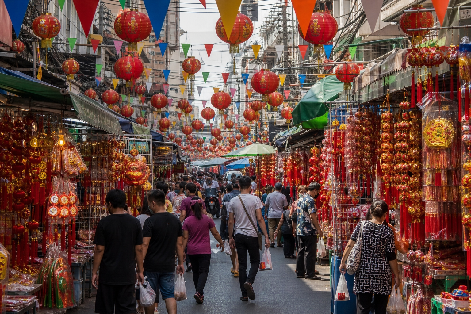 Sampeng Market for Decorations and Wholesale Shopping