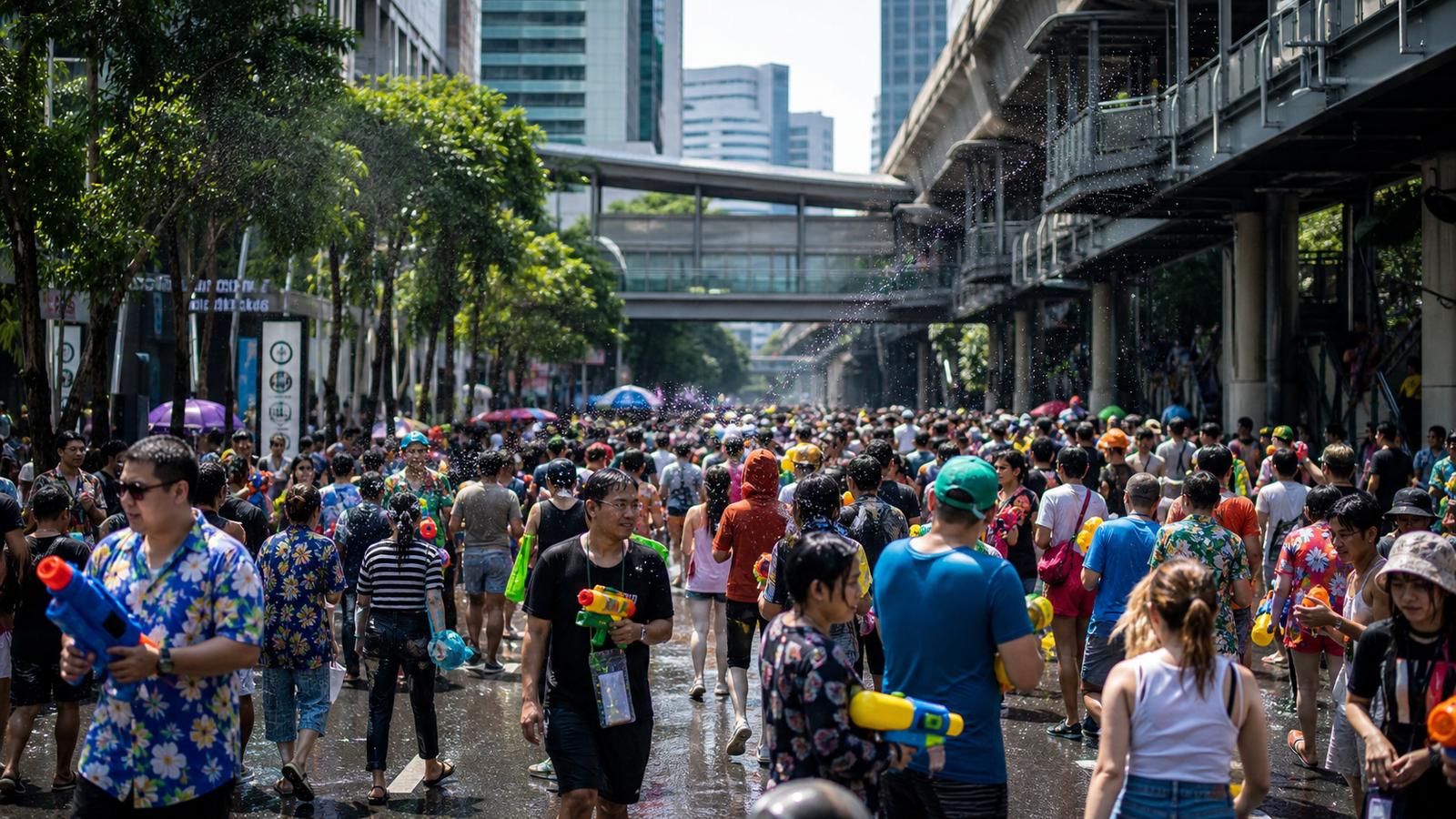 Silom Road Water Festival Experience