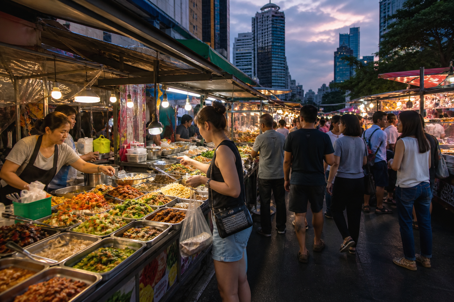 Street Food and Evening Timing