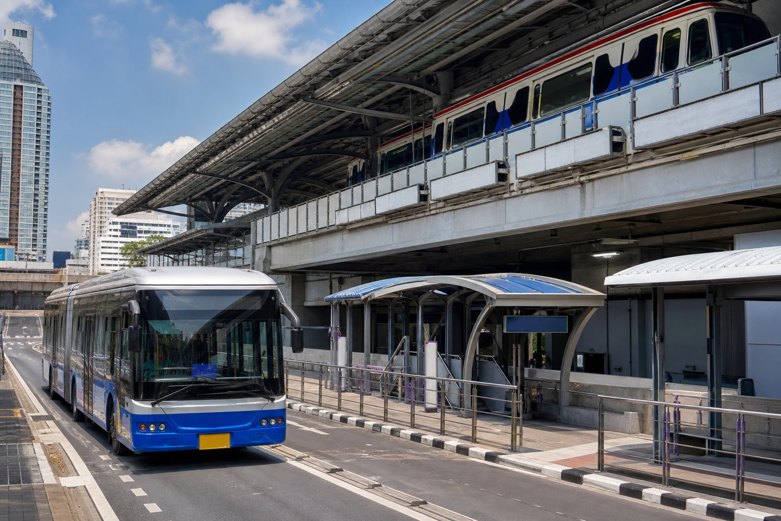 Use the BRT and BTS to travel in air conditioning Use the BRT and BTS to travel in air conditioning