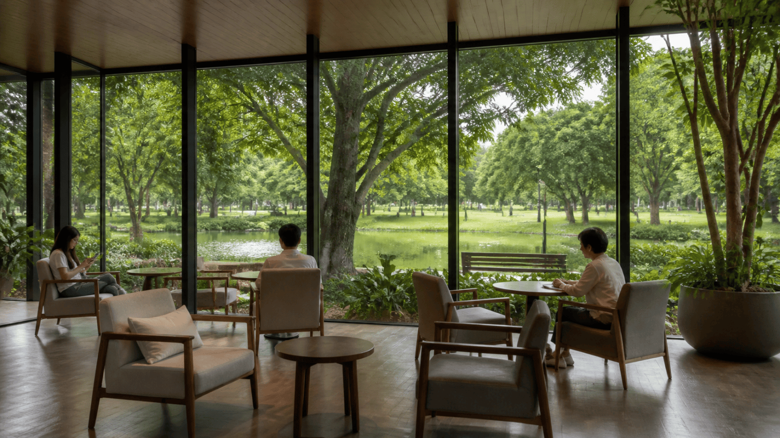 Using Chatuchak Park Clean Air Space