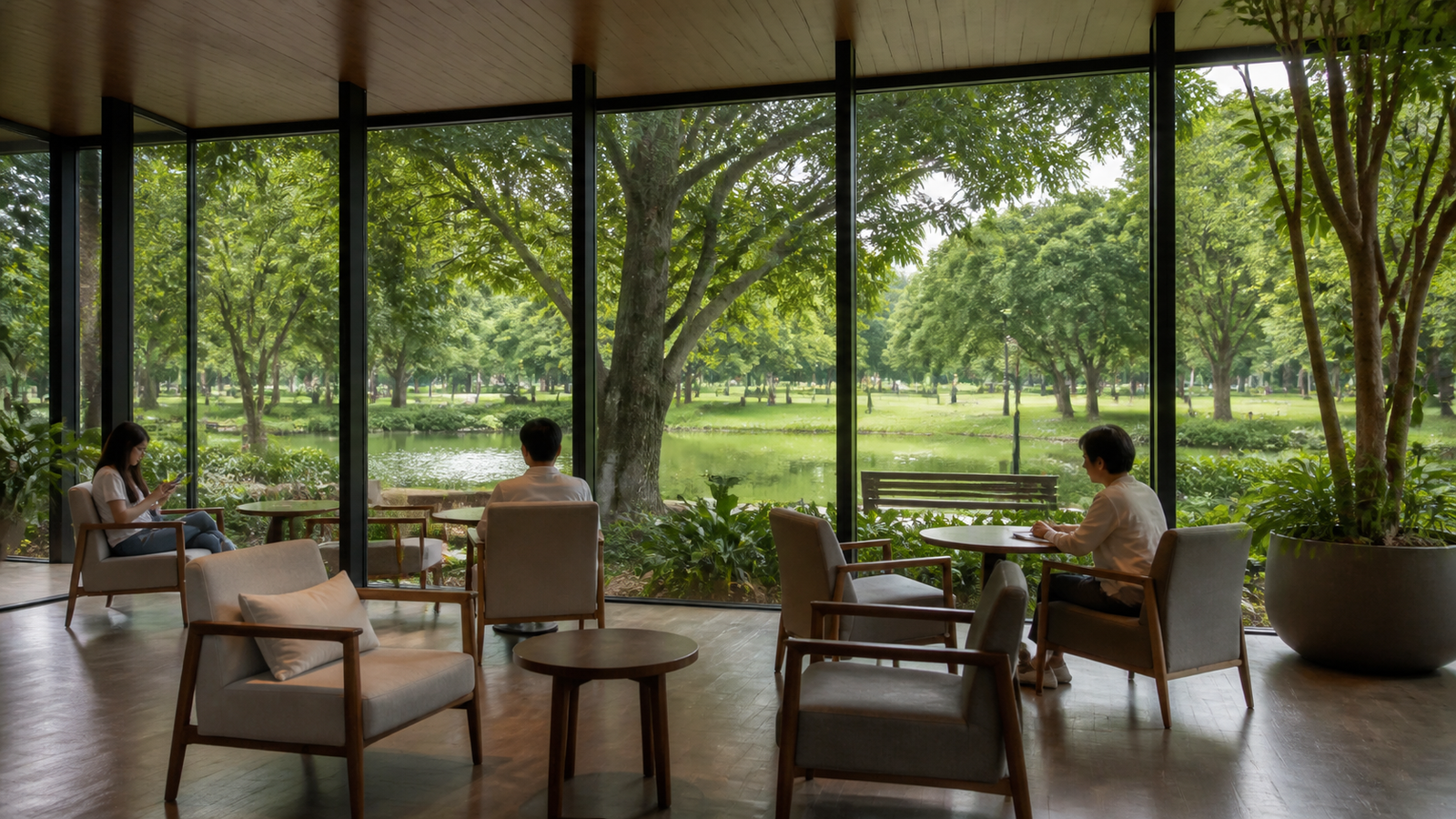 Using Chatuchak Park Clean Air Space