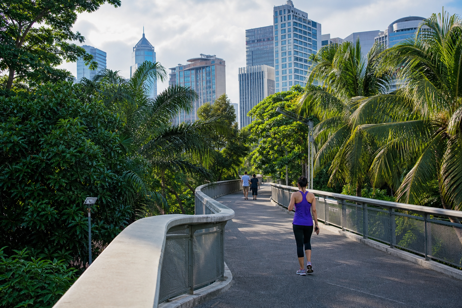 Walking from Lumpini Park to Benjakitti Park
