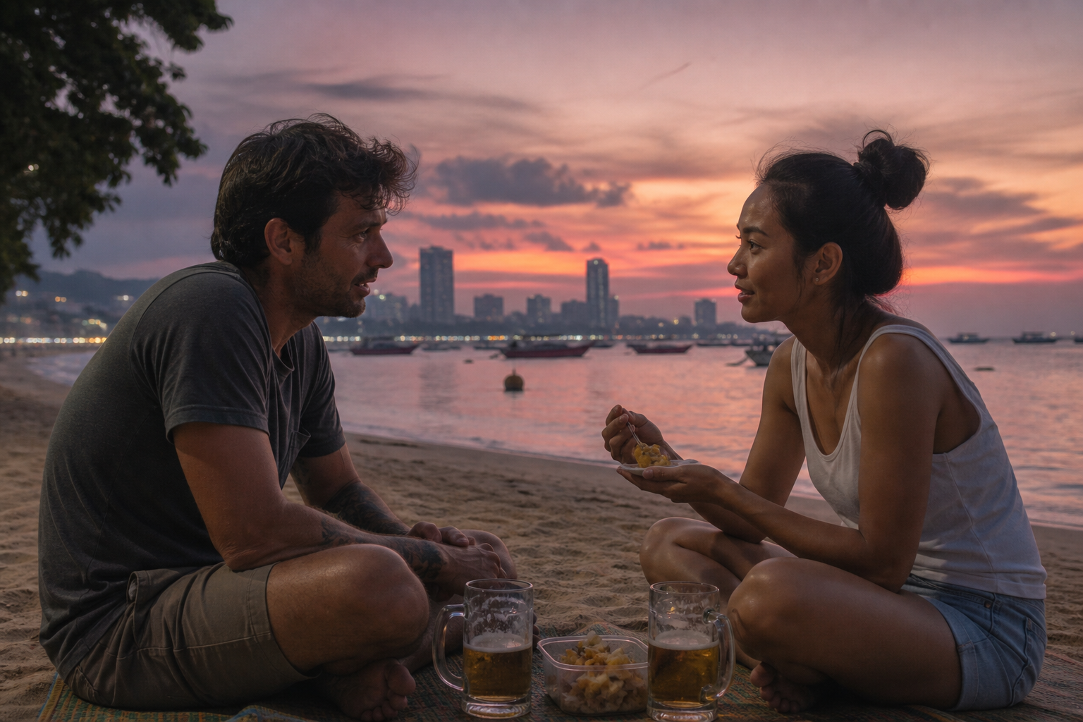 A Heart to Heart on the Beach