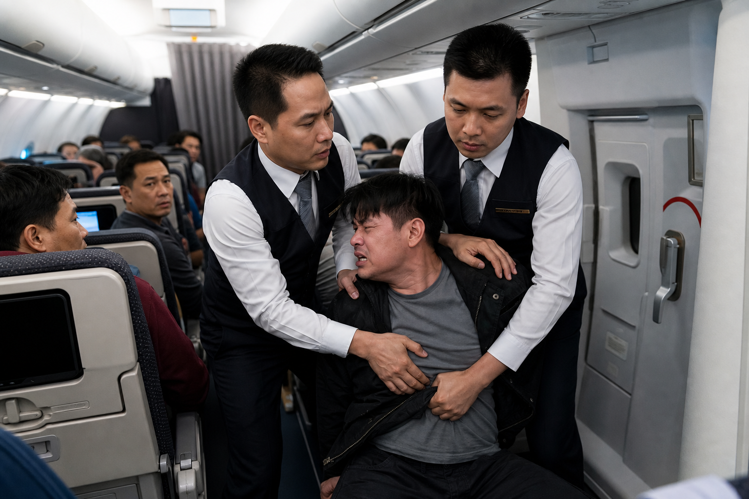 Agitated Passenger Reportedly Tries to Open Aircraft Door