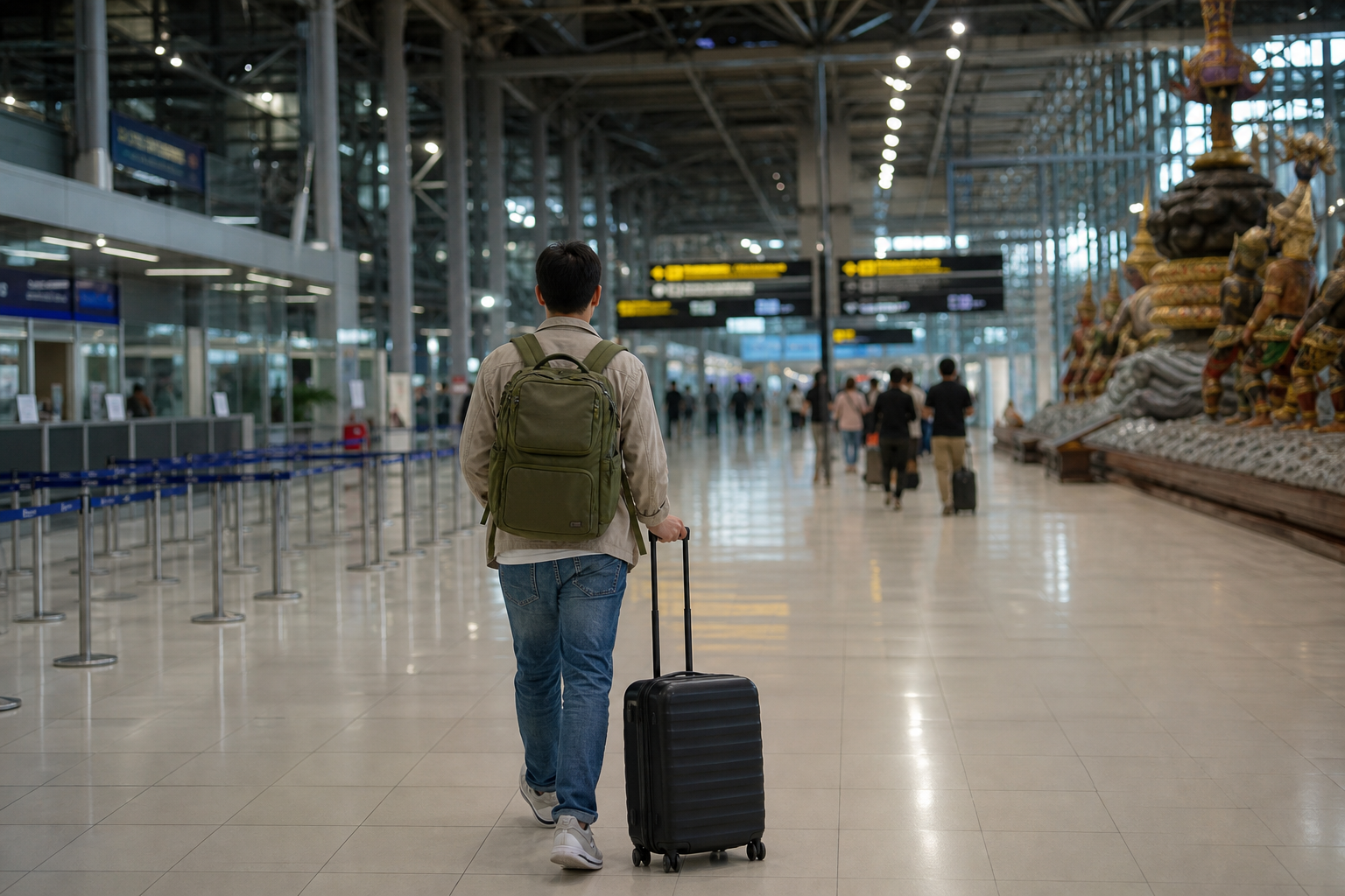 Immigration and Fast Track at Bangkok Airport