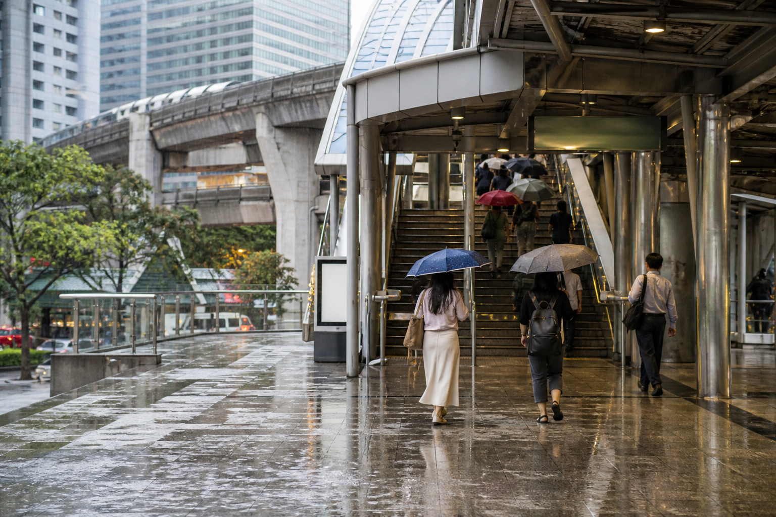 Use the BTS When Rain and Traffic Build
