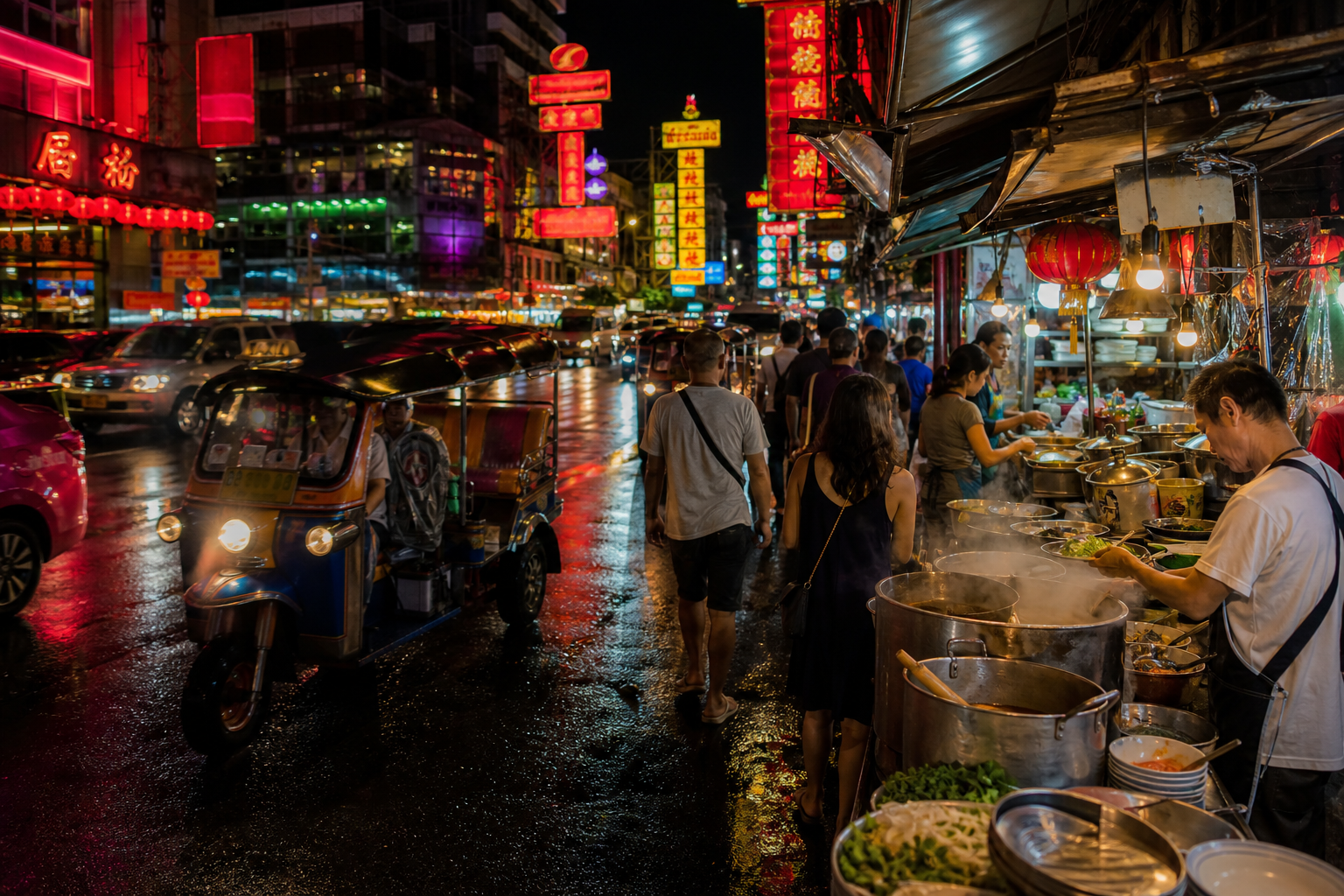 Bangkok Chinatown Street Food at Night