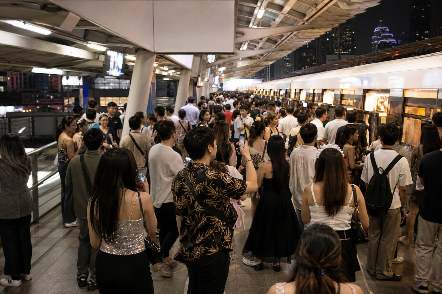CentralWorld New Year Crowds in Bangkok