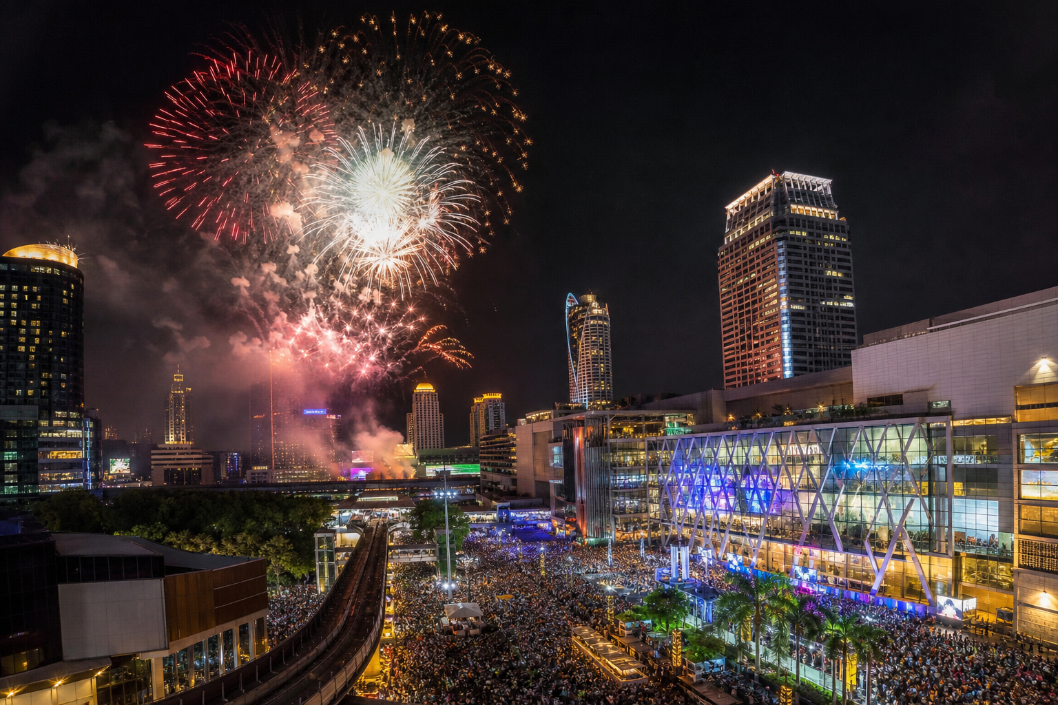 CentralWorld New Year Fireworks