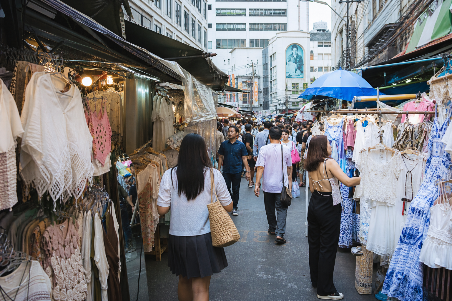 Pratunam Market for Local Clothing and Bargains