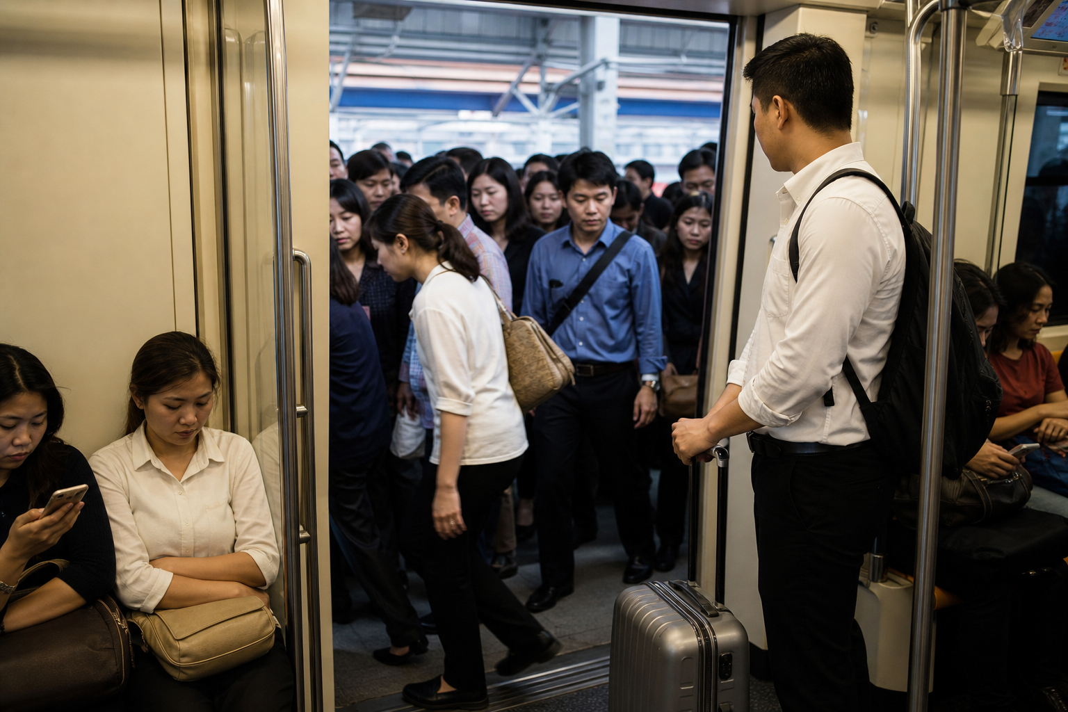 Rush Hours Luggage And Station Exits