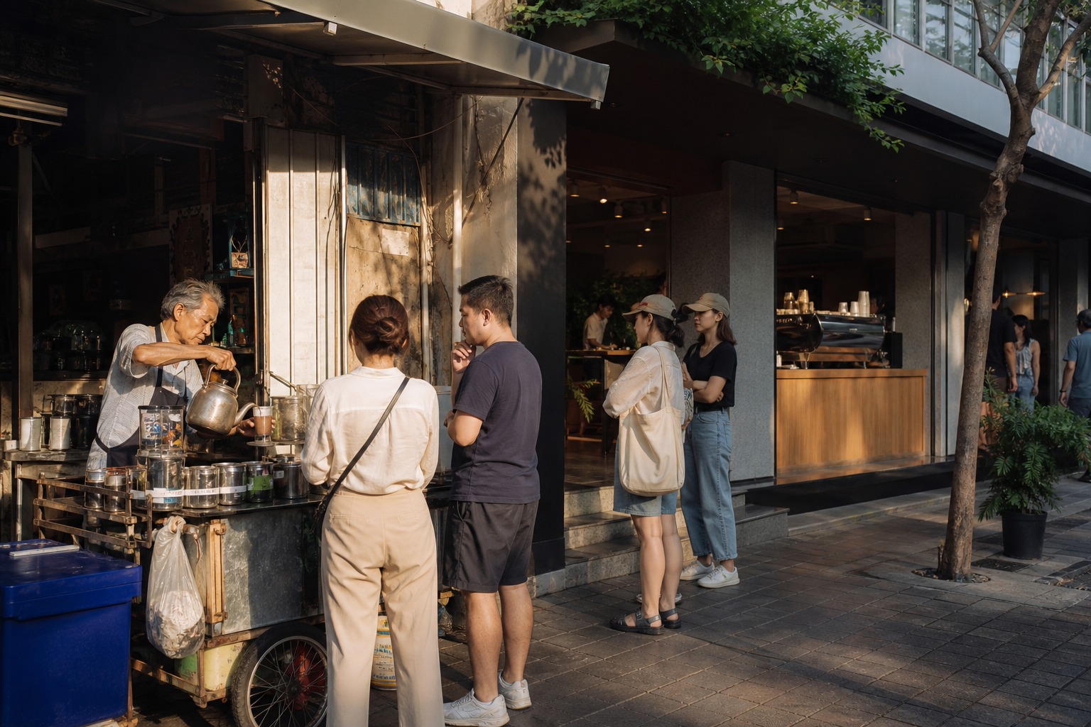 Bangkok local and branded coffee choices