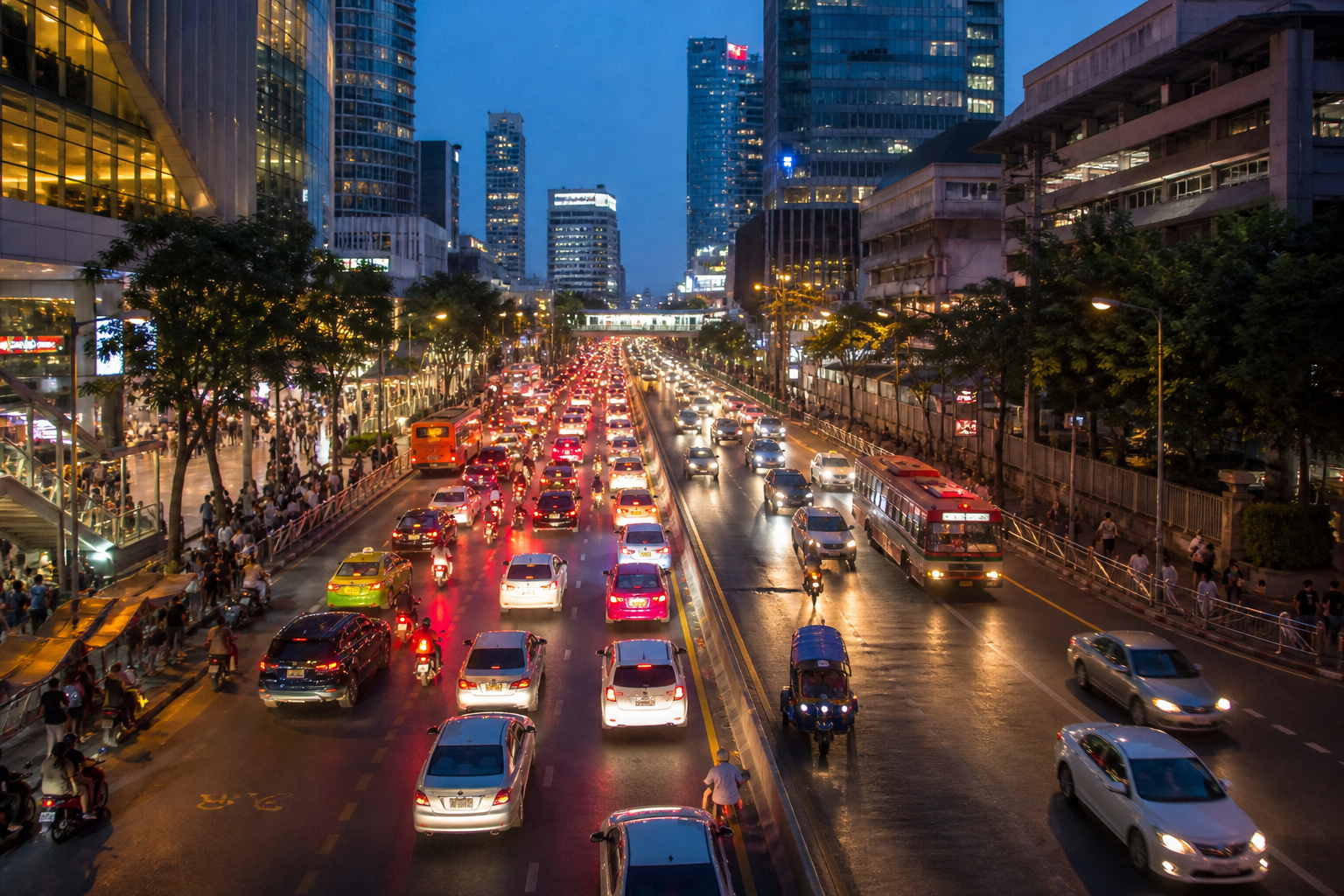 Getting Used to Bangkok Traffic and City Life