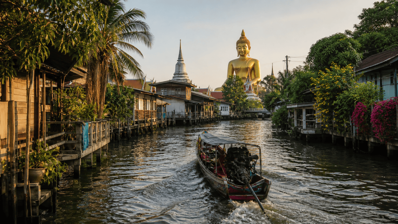 Exploring the Bangkok Yai Canal and Wat Paknam